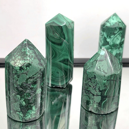 Malachite Crystal Tower Point | 200–250g - Crystal Nest
