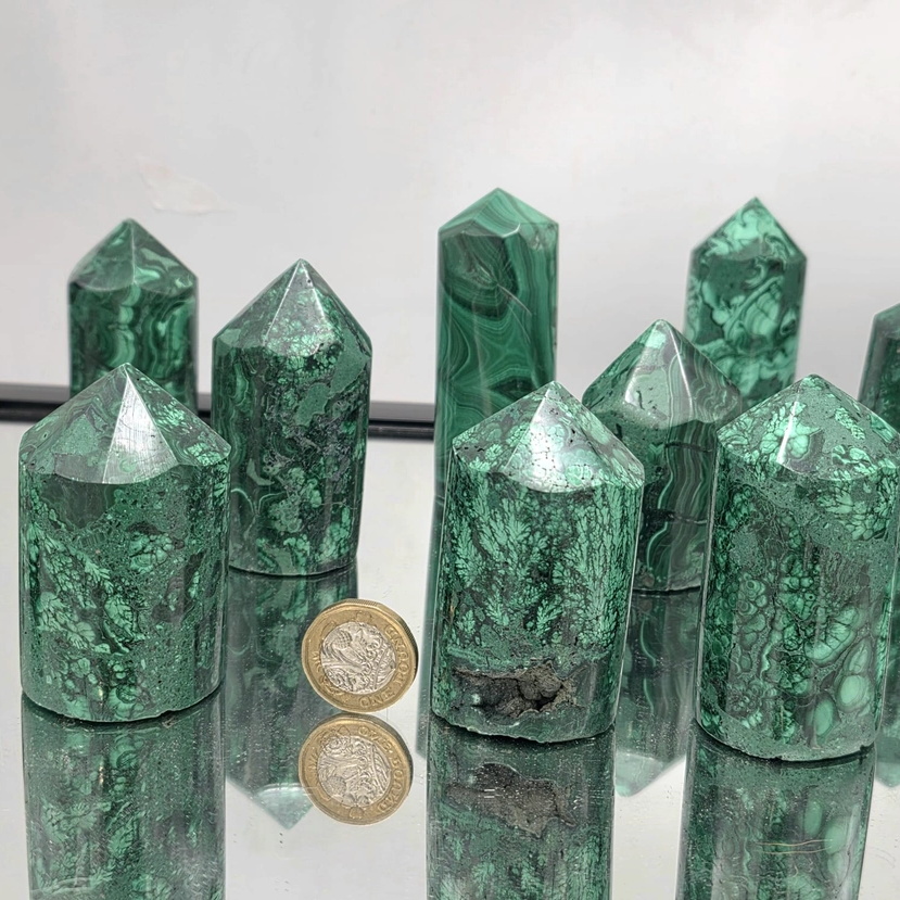 Malachite Crystal Tower Point | 200–250g - Crystal Nest