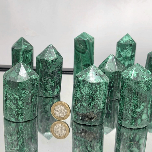 Malachite Crystal Tower Point | 200–250g - Crystal Nest