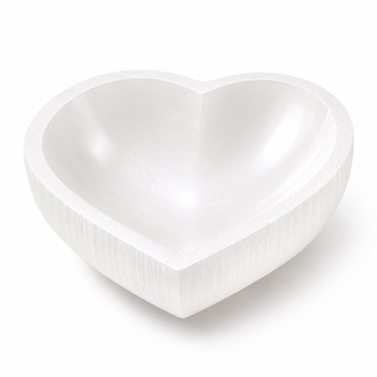 Medium Heart Selenite Crystal Cleansing Bowl