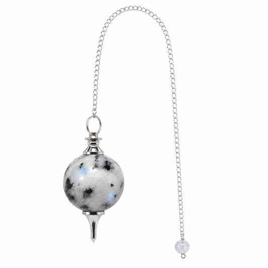 Rainbow Moonstone Pendulum | Intuition & Divination Crystal Dowsing Tool