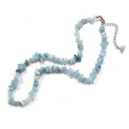 Aquamarine Crystal Chip Necklace