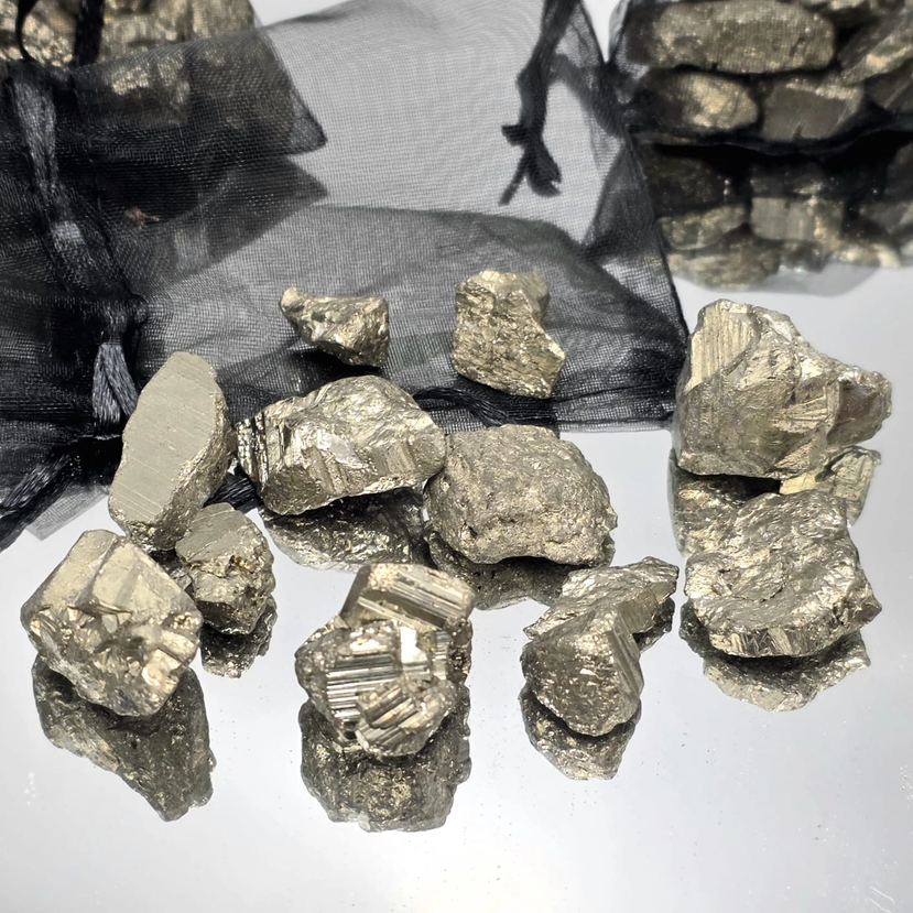 Pyrite Treasure Bag | Fool’s Gold Crystal Gift | 100g - Crystal Nest