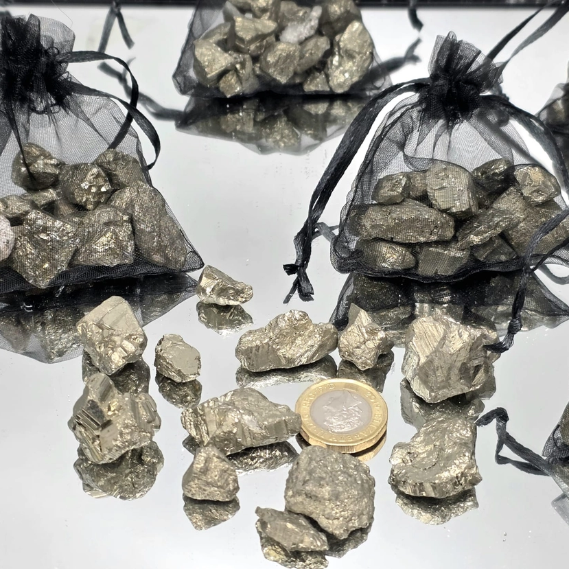 Pyrite Treasure Bag | Fool’s Gold Crystal Gift | 100g - Crystal Nest