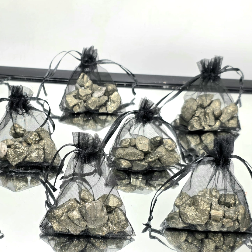 Pyrite Treasure Bag | Fool’s Gold Crystal Gift | 100g - Crystal Nest