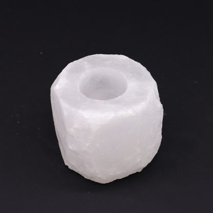 Crystal Rock Himalayan Salt Tealight Candle Holder - Crystal Nest