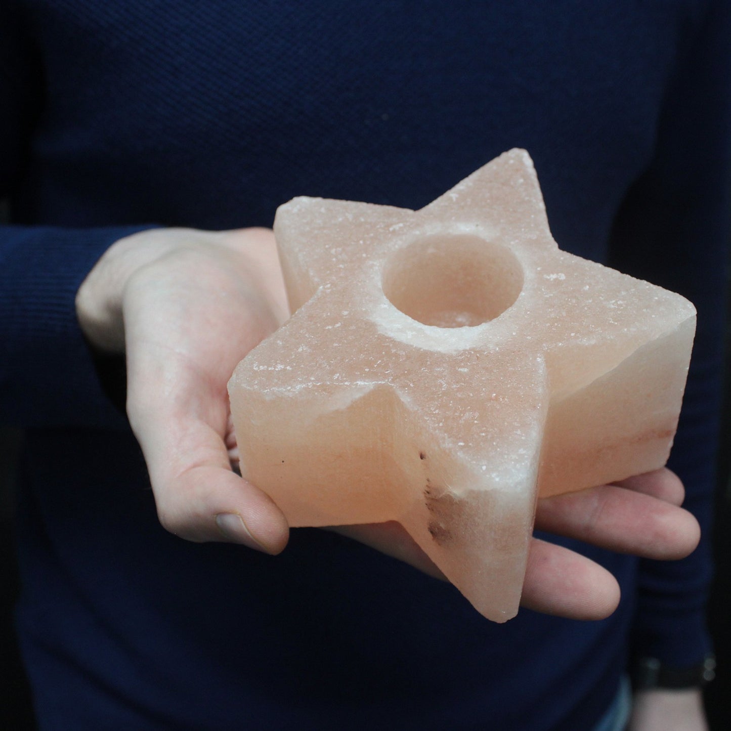 Star-Shaped Himalayan Salt Candle Holder