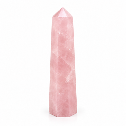 Rose Quartz Crystal Tower Point | 11cm - Crystal Nest