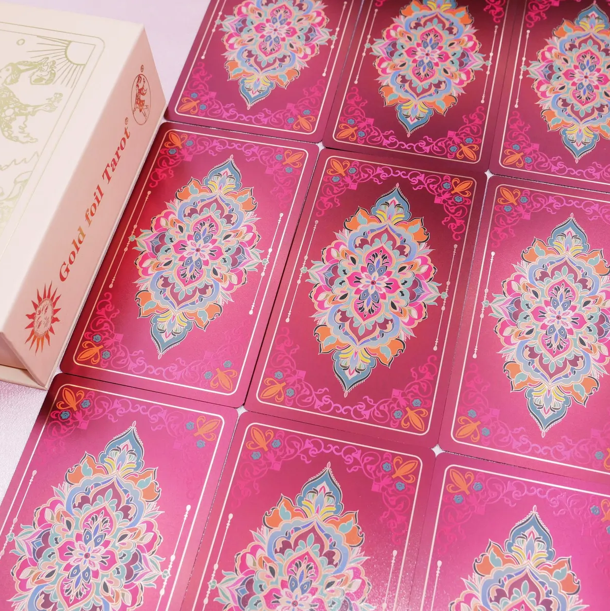 Ruby Foil Rider-Waite Inspired Tarot Cards | Luxury Gift Set
