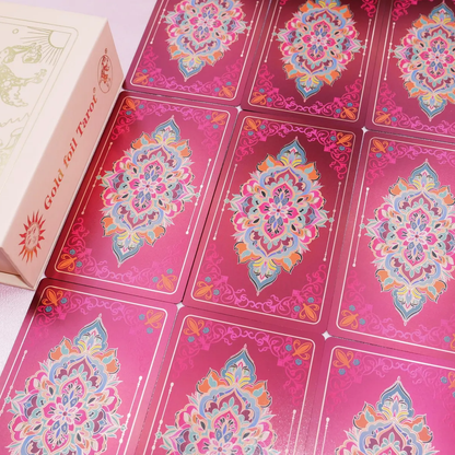 Ruby Foil Rider-Waite Inspired Tarot Cards | Luxury Gift Set