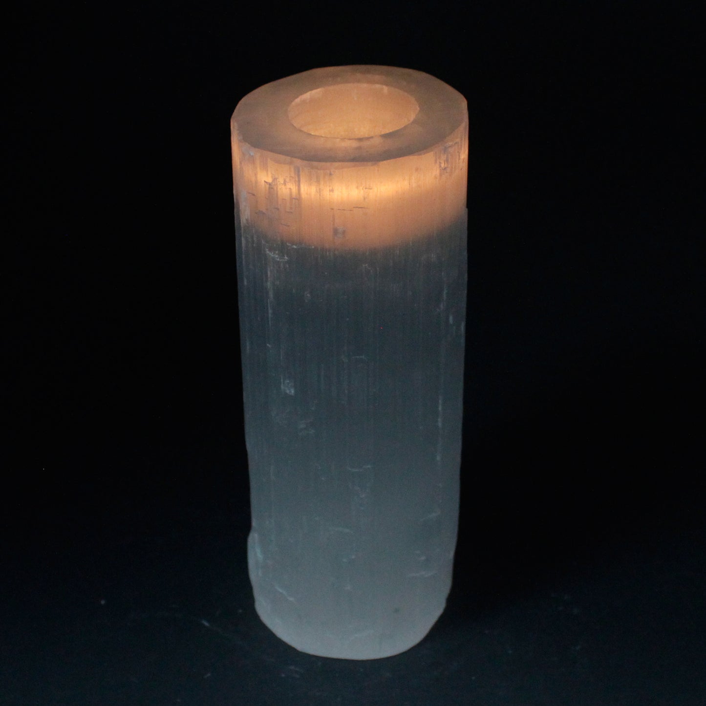 Selenite Cylinder Candle Holder 20cm