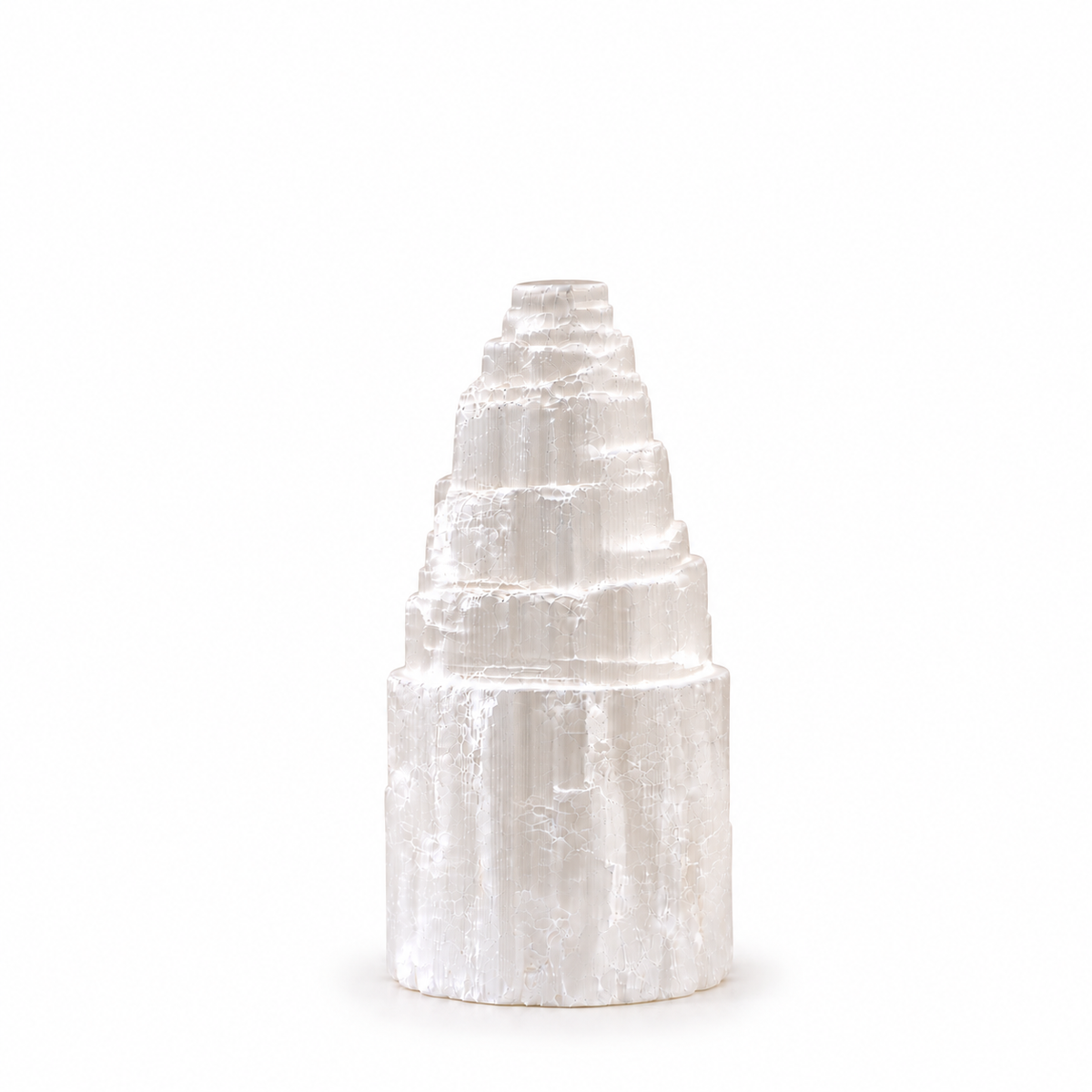Natural Selenite Tower Lamp | Small 15cm - Crystal Nest