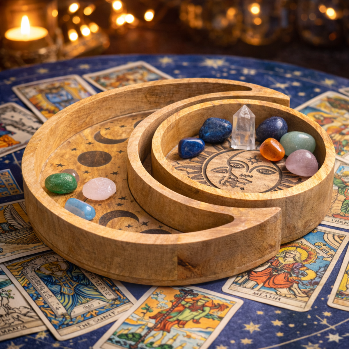 Sun & Moon Nested Display Tray Set