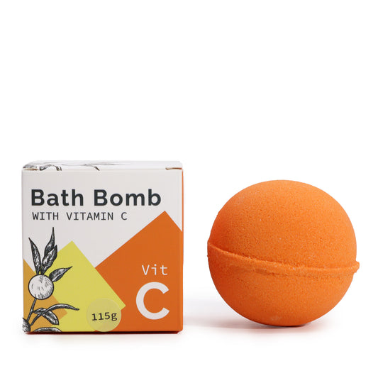 Vitamin C Bath Bomb | Glow & Aromatherapy Soak | 115g - Crystal Nest
