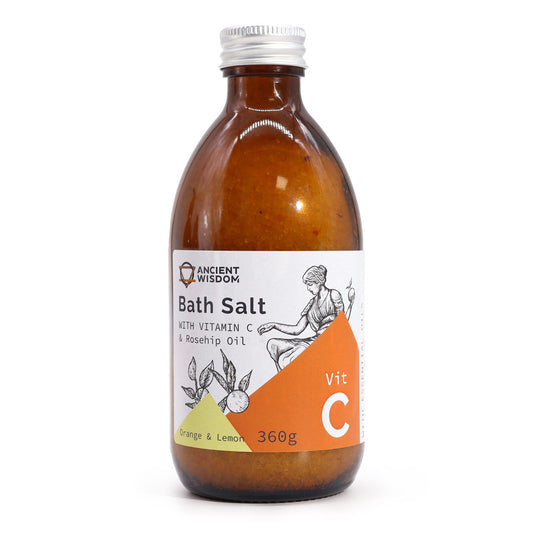 Vitamin C Himalayan Bath Salt | Glow & Detox Soak | 360g - Crystal Nest