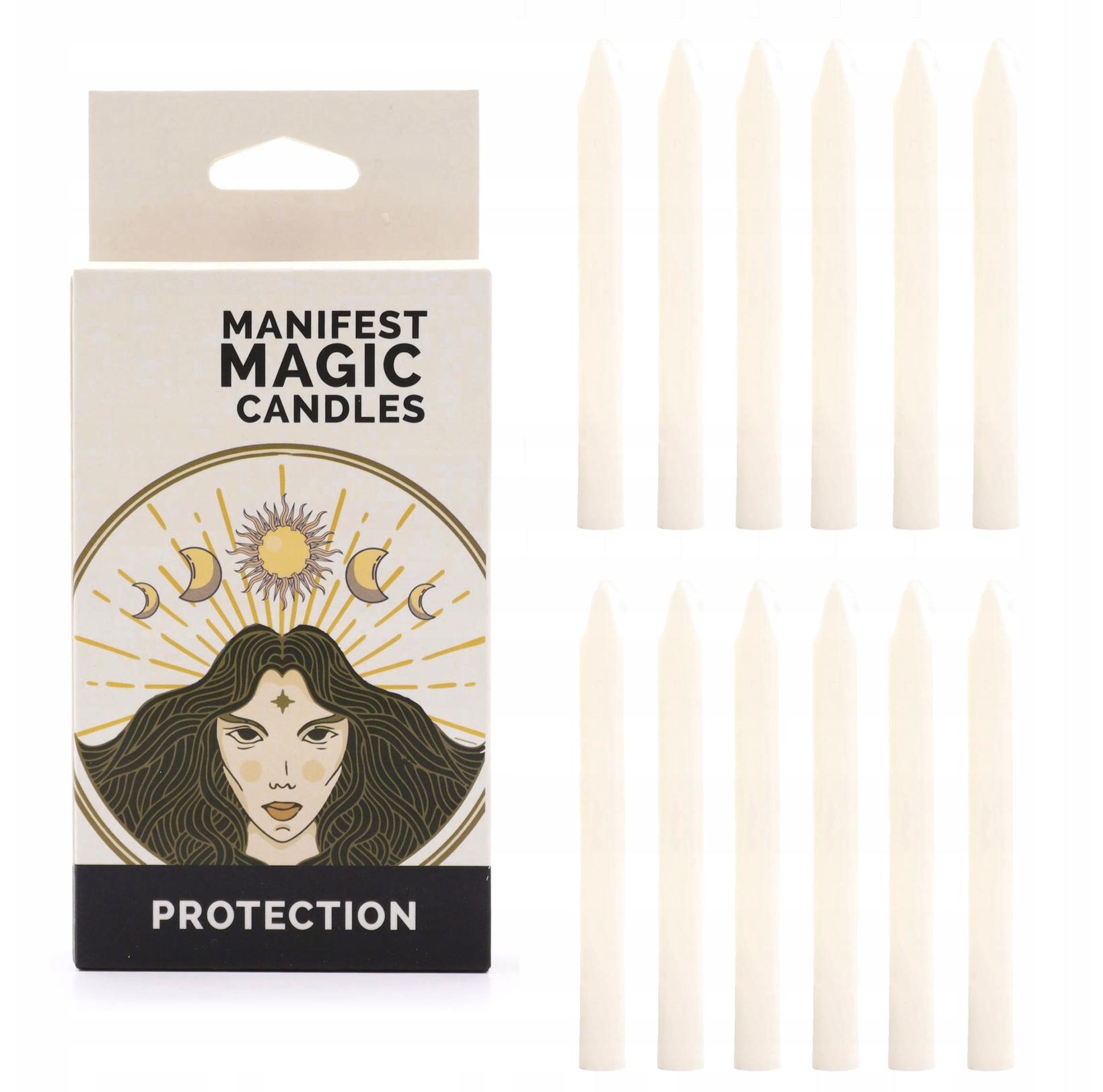 White Ritual Candles - Set of 12 | Clarity, Protection & Manifestation - Crystal Nest