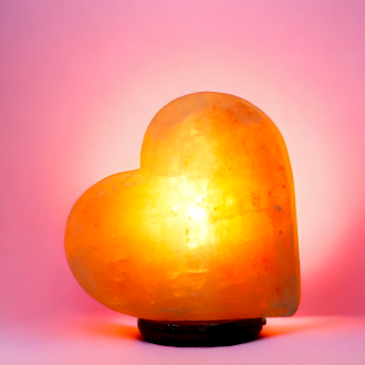 Heart-Shaped Himalayan Crystal Salt Lamp