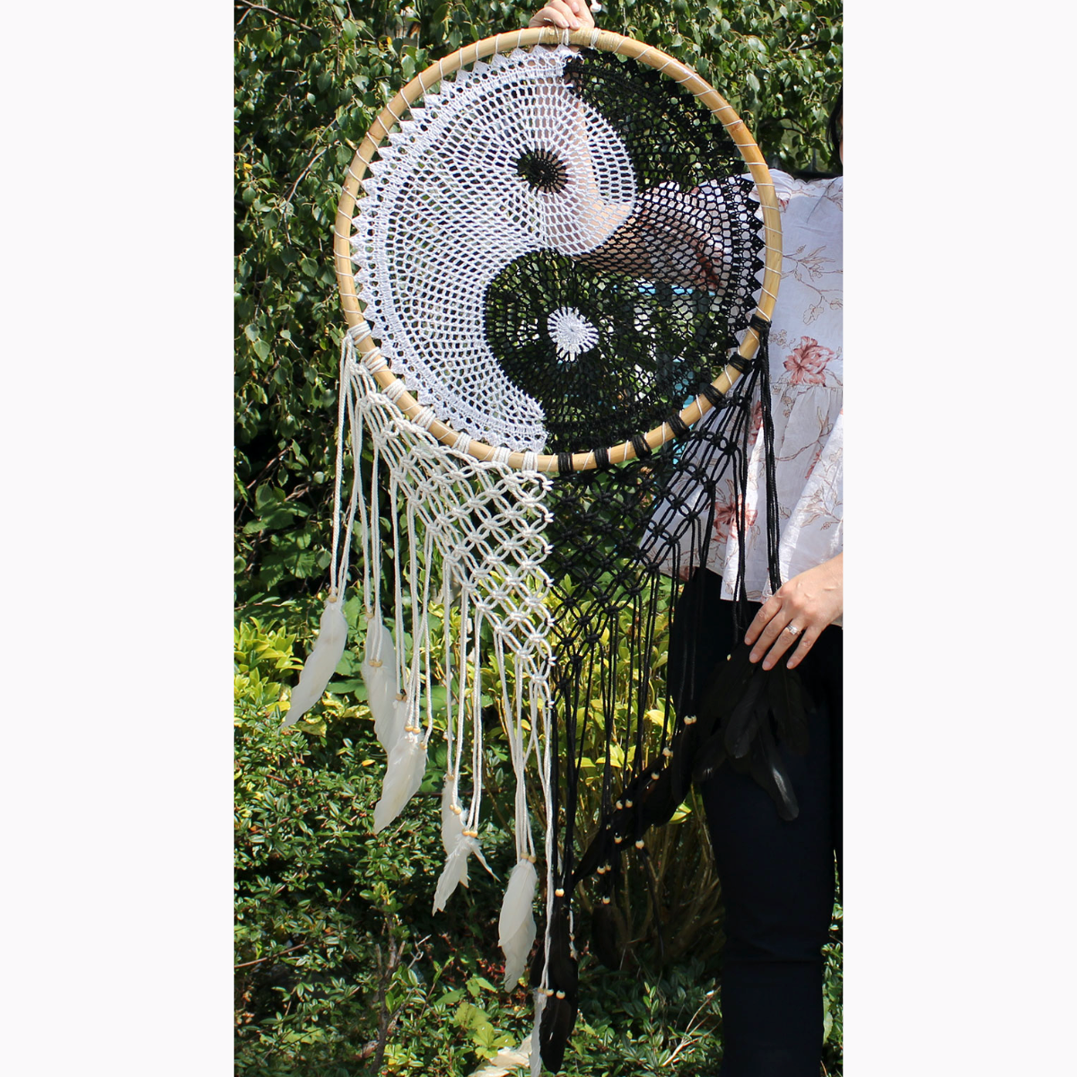 Extra Large Yin Yang Bali Dreamcatcher